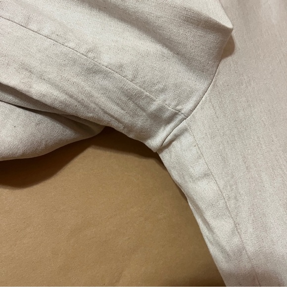 Witchery | Linen Blend Wide Leg High Waisted Trouser Pants Culottes Flax Size 10 - Picture 7 of 12